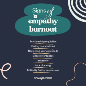 Signs of empathy burnout